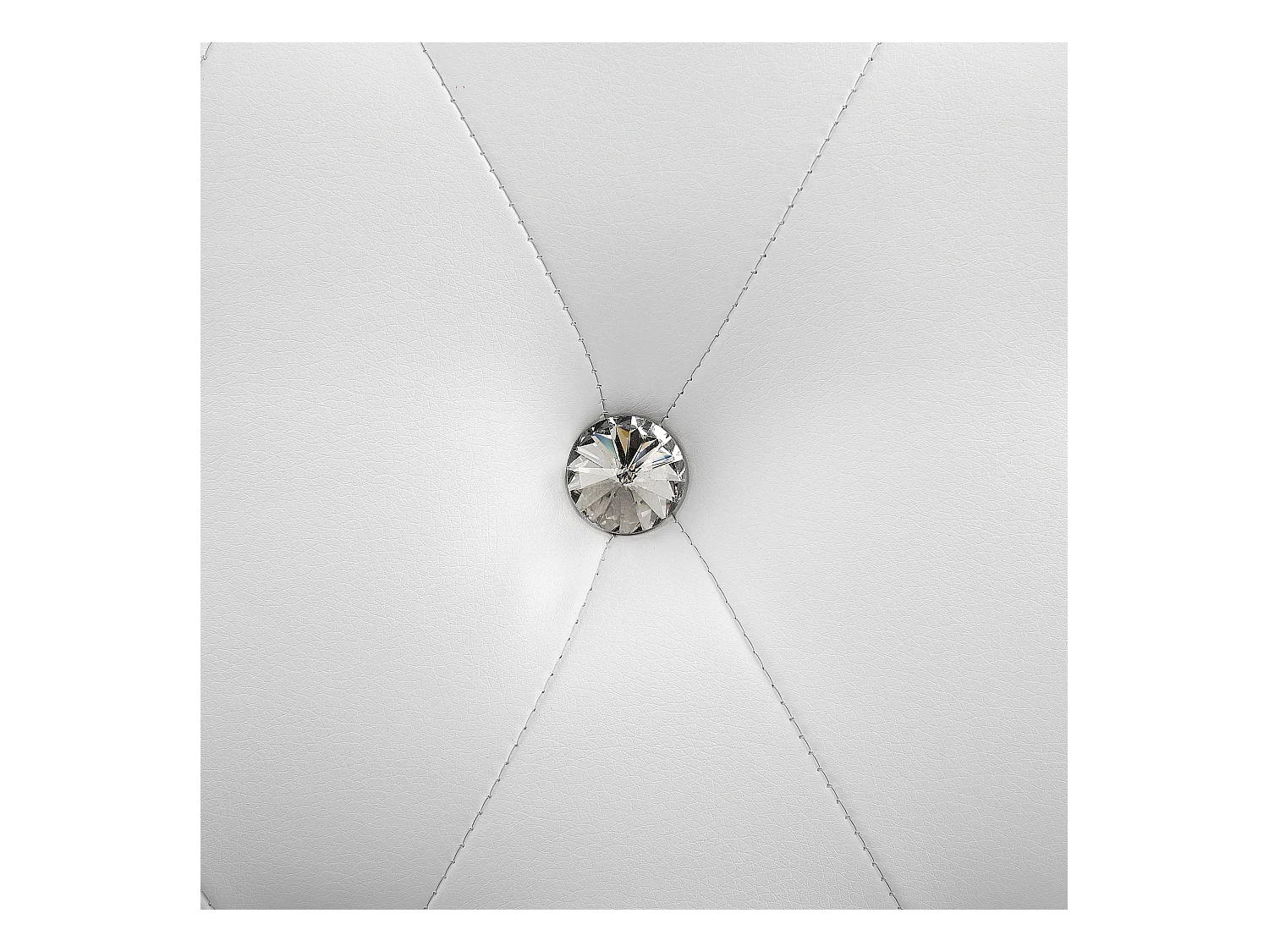 Lit avec sommier Cuir PU METZ 180 x 200 cm Blanc