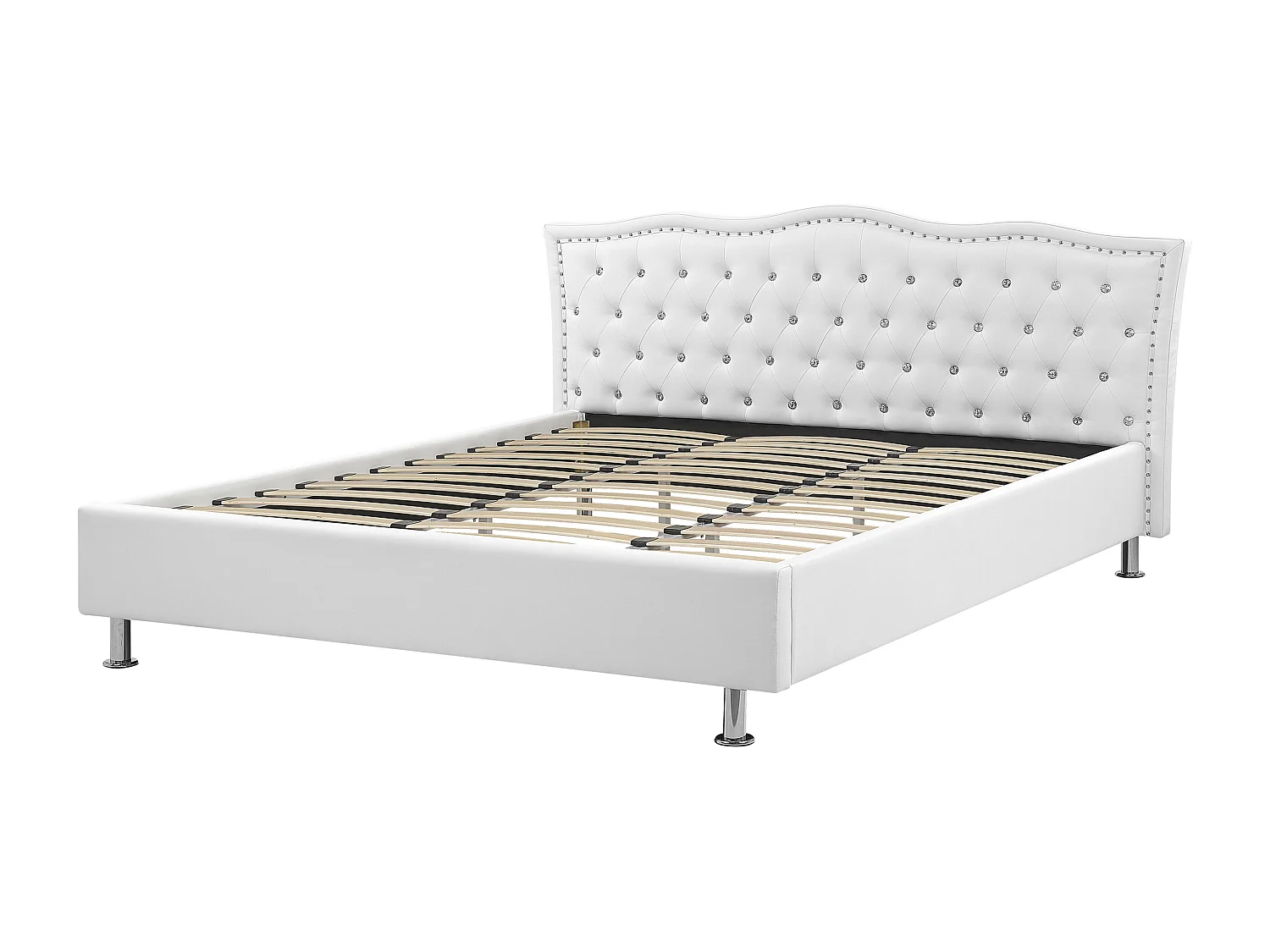 Bed Kunstleer METZ 180 x 200 cm Wit
