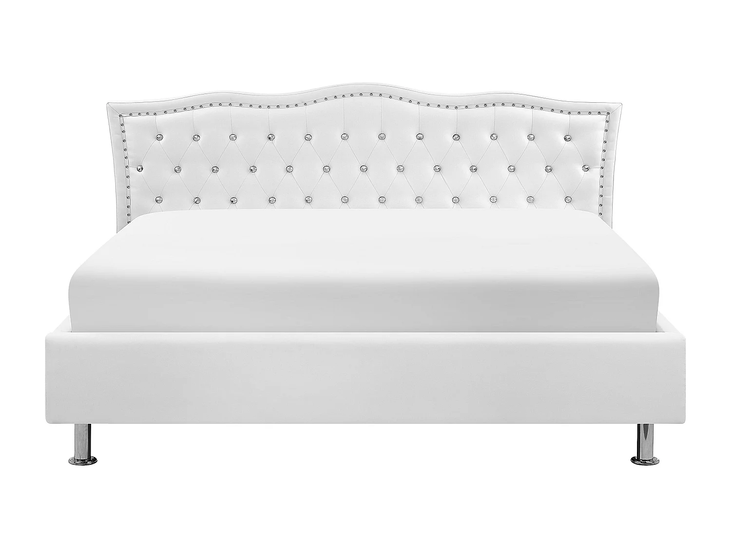 Bed Kunstleer METZ 180 x 200 cm Wit