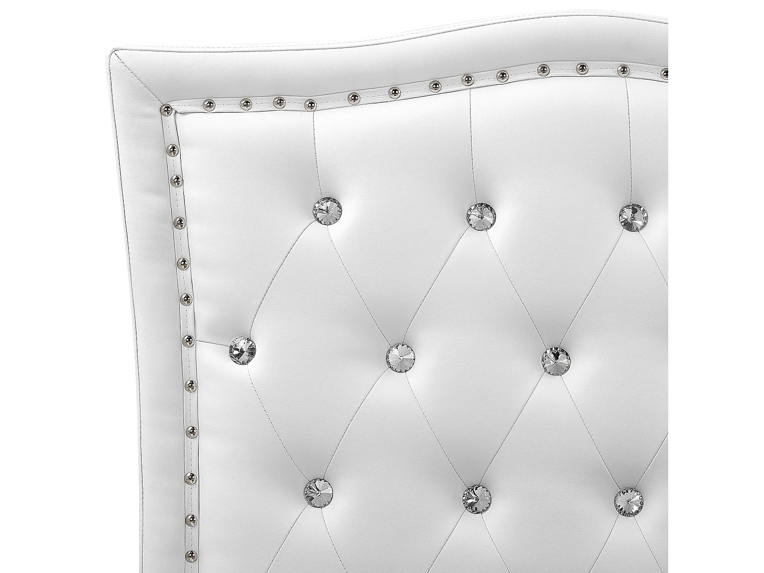 Bed Kunstleer METZ 180 x 200 cm Wit