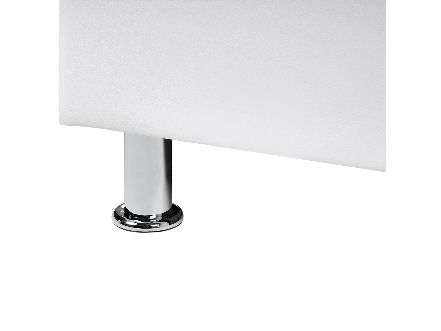 Lit avec sommier Cuir PU METZ 180 x 200 cm Blanc