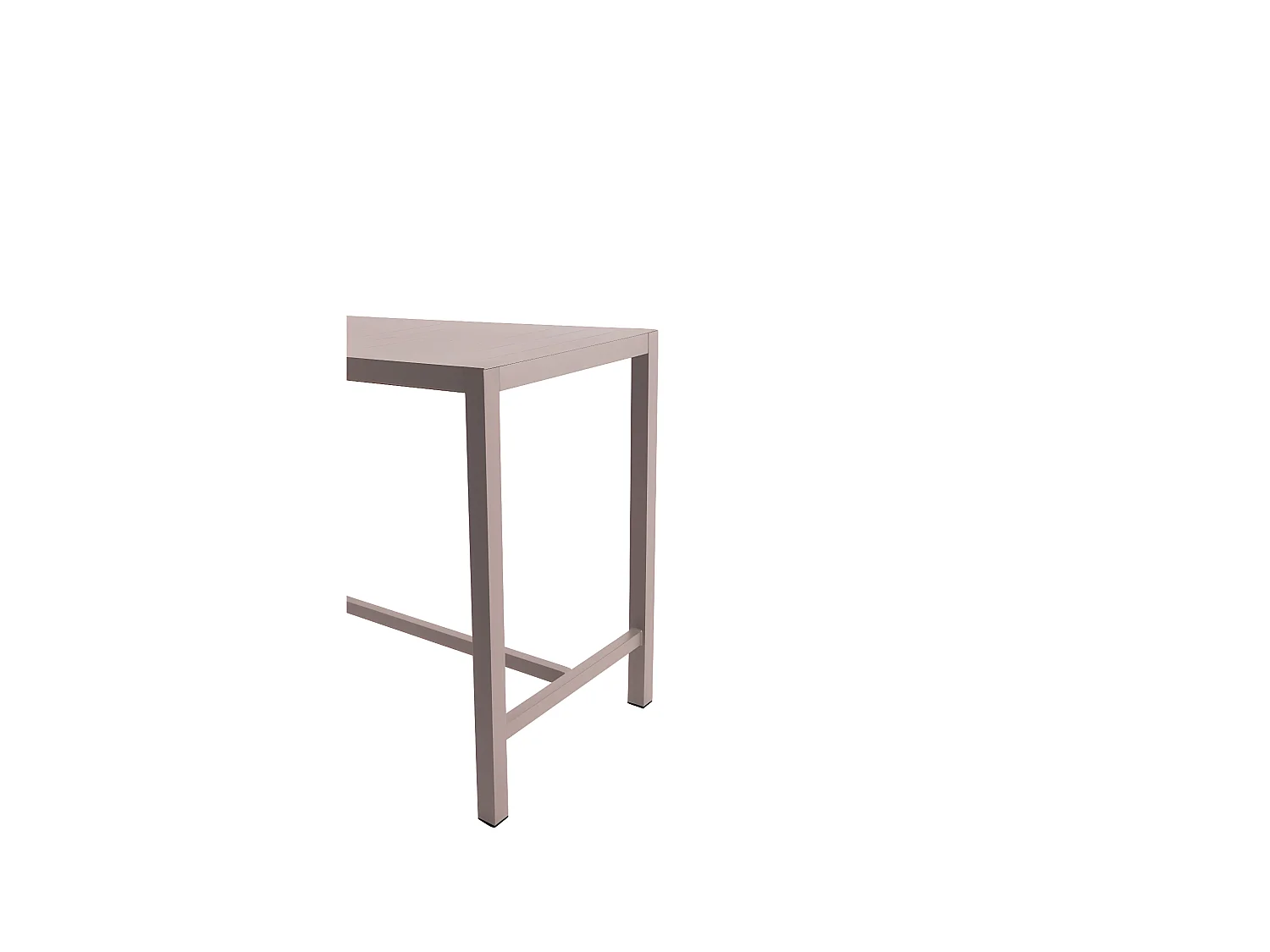 Table De Bar Rectangulaire En Aluminium Coloris Muscade