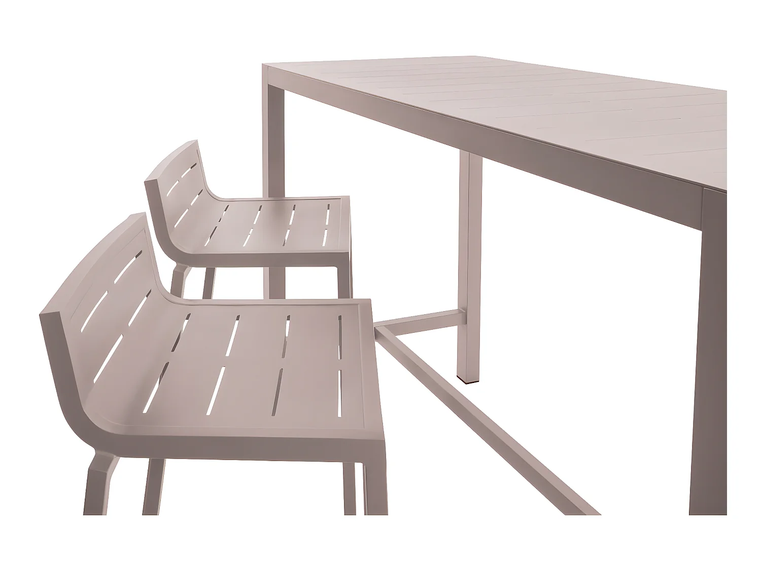 Table De Bar Rectangulaire En Aluminium Coloris Muscade