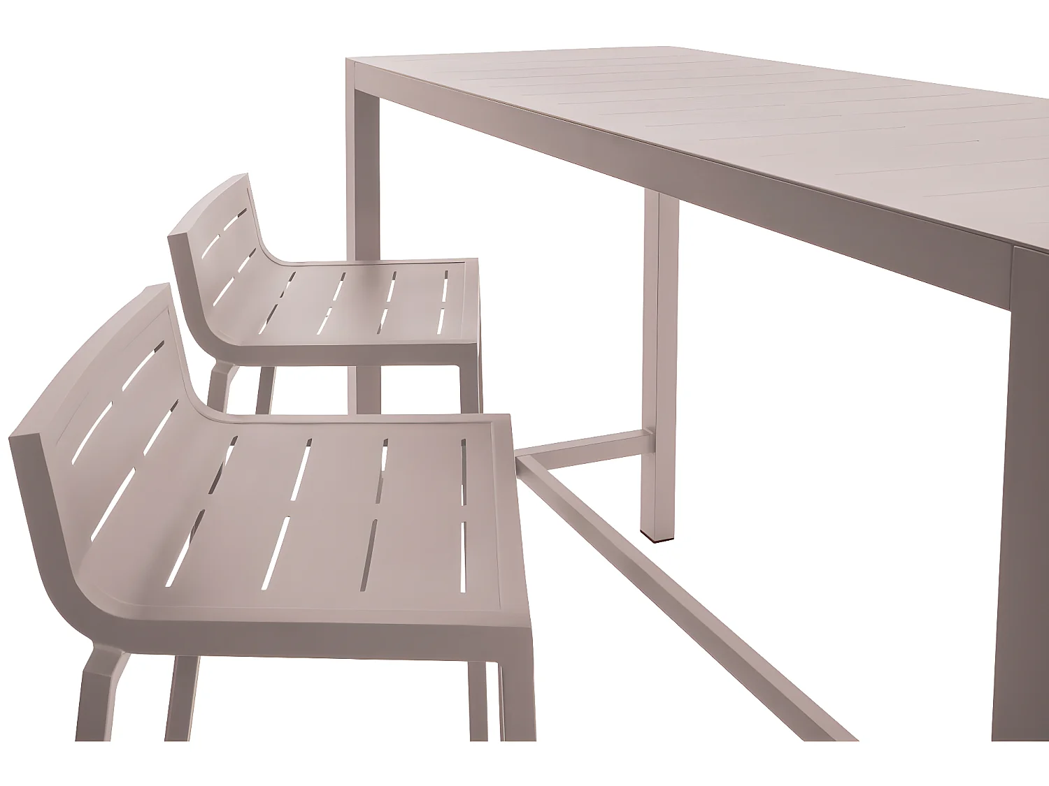 Table De Bar Rectangulaire En Aluminium Coloris Muscade