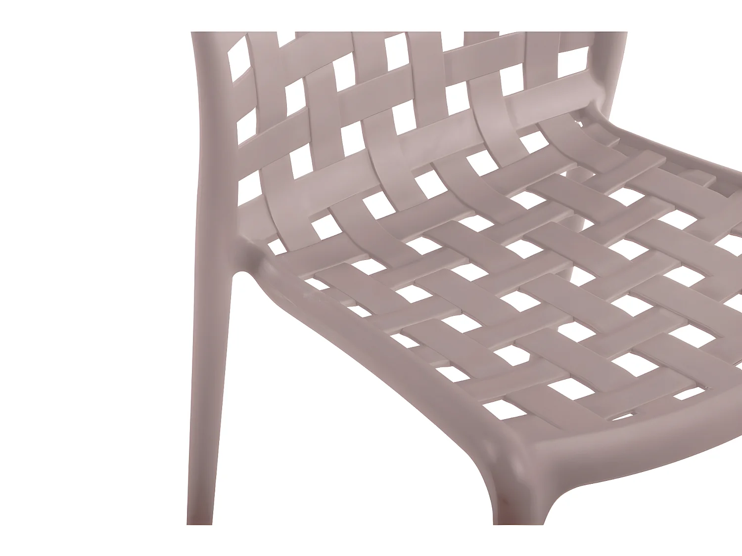 Lot De 4 Chaises Corfou Ajouré Mastic Polypropylène