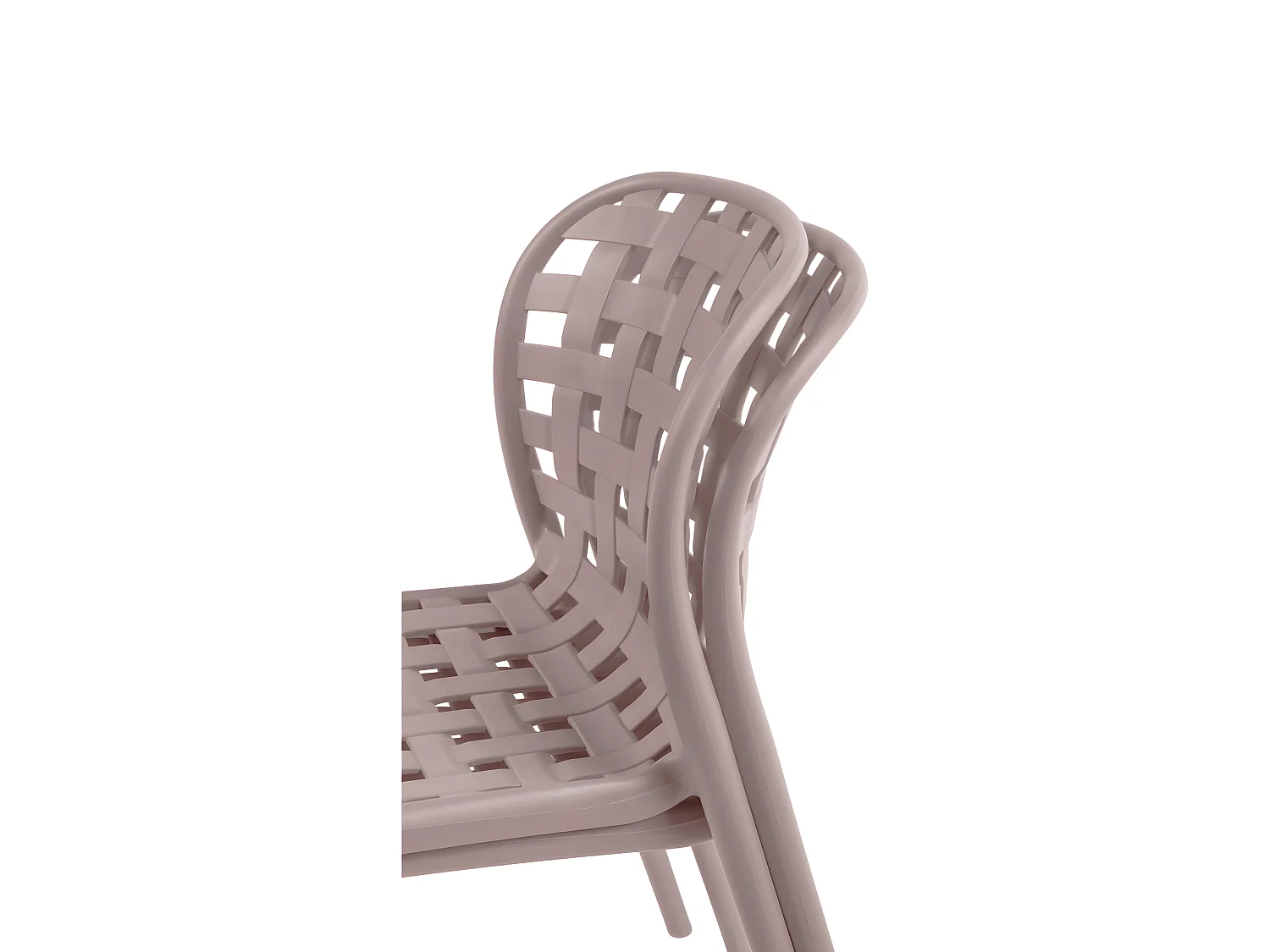 Lot De 4 Chaises Corfou Ajouré Mastic Polypropylène