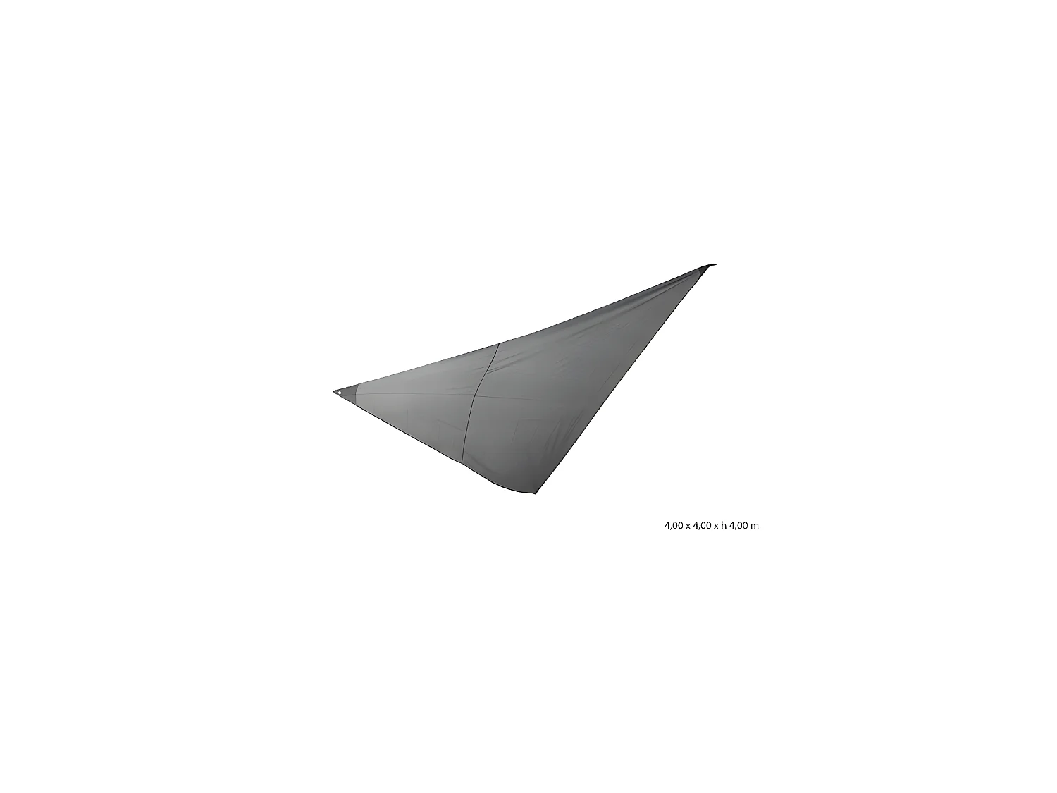 Voile D'ombrage 4x4x4m Gris Foncé