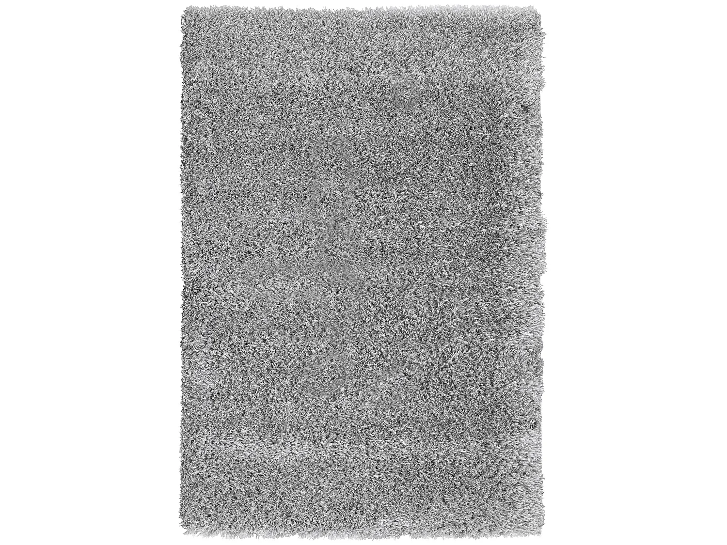 Tapis Uni Gris À Poils Long Shaggy Pour Salon Et Chambre 60x90 Cm