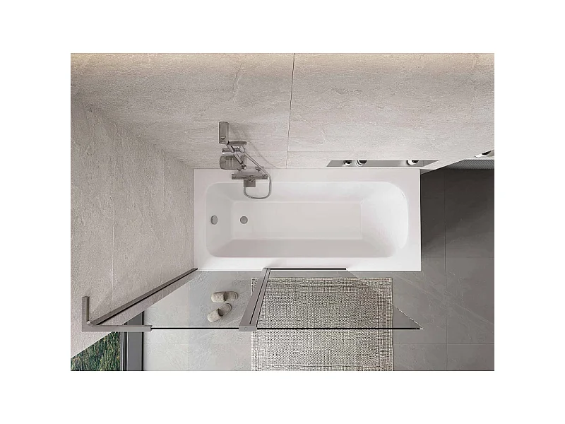 Mexen Mist L Shower Screen 2-Wing 120 x 150 cm, Transparent, Chrome - 8A9L-120-011-01-00