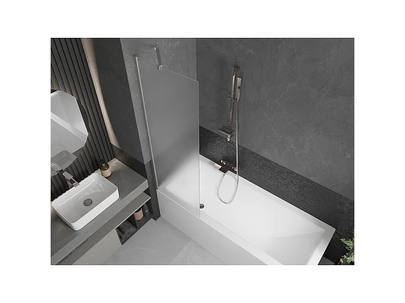Mexen Next pare-douche à 1 volet 60 x 150 cm, givré, nickel brossé - 895-060-000-00-30-97