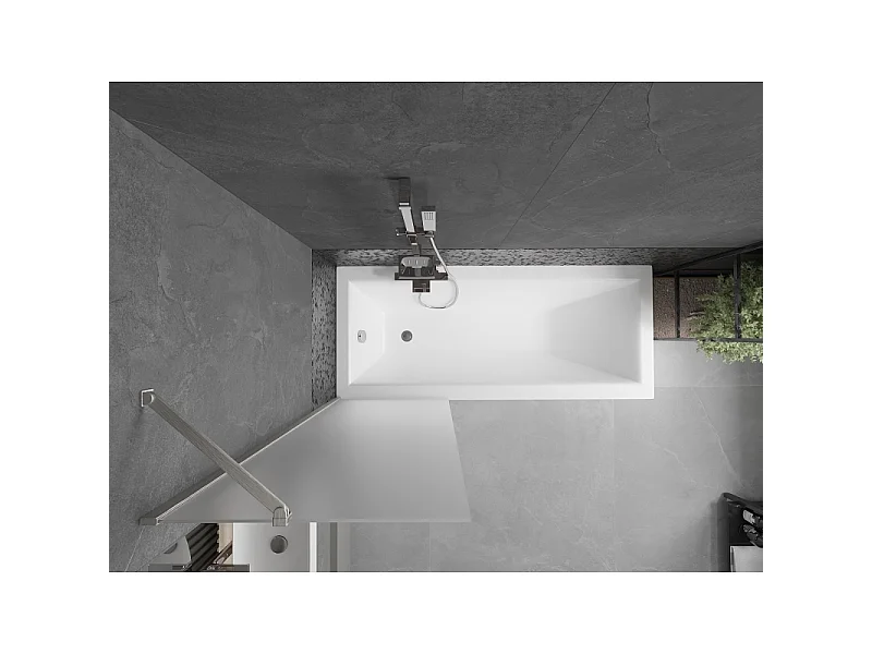 Mexen Next pare-douche à 1 volet 60 x 150 cm, givré, nickel brossé - 895-060-000-00-30-97