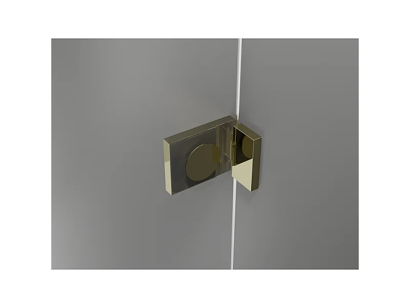 Mexen Lunar enceinte de baignoire à 2 volets gauche 140 x 150 cm, transparent, doré - 897-140-100-50-00-L