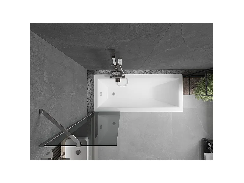 Mexen Next paroi de baignoire 1 volet 50 x 150 cm, graphite, chrome - 895-050-000-00-40-01