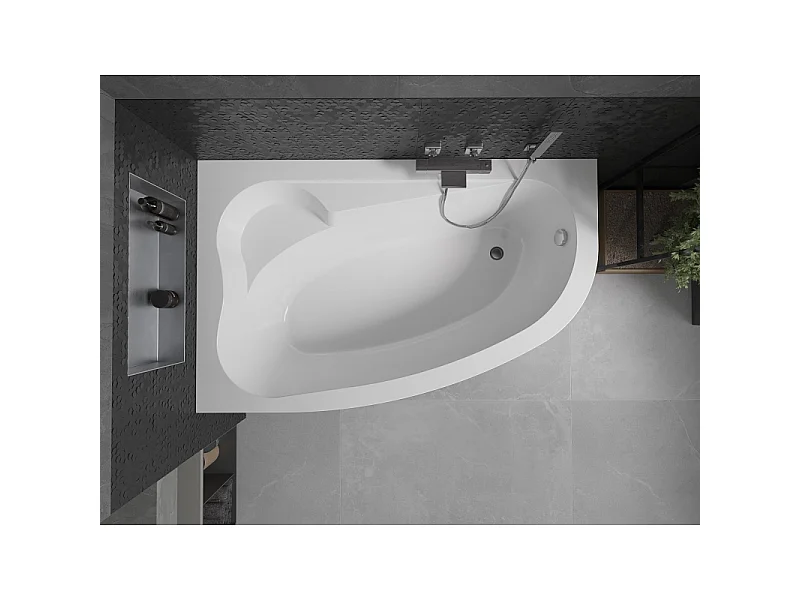 Mexen Westa linker hoekbad 160 x 100 cm, wit - 560116010001