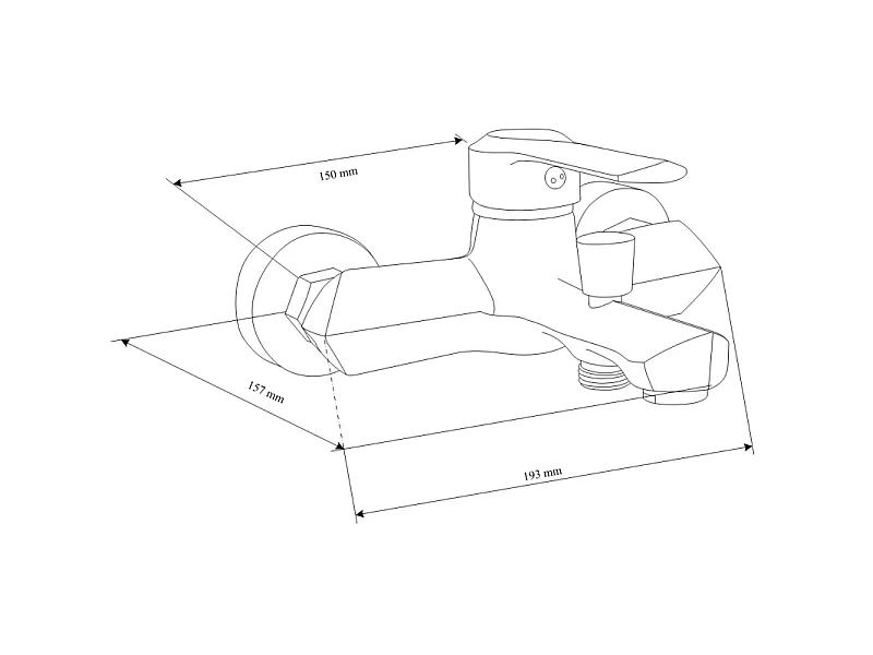 Mexen Sabre bateria wannowa, biała - 72130-20