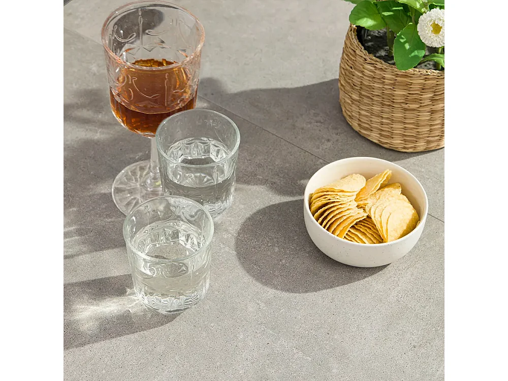 Tempo Style - Salottino KEA in alluminio antracite | Lounge da giardino con divano, tavolo, 2 poltrone e cuscini | Set di mobili giardino da 5 persone