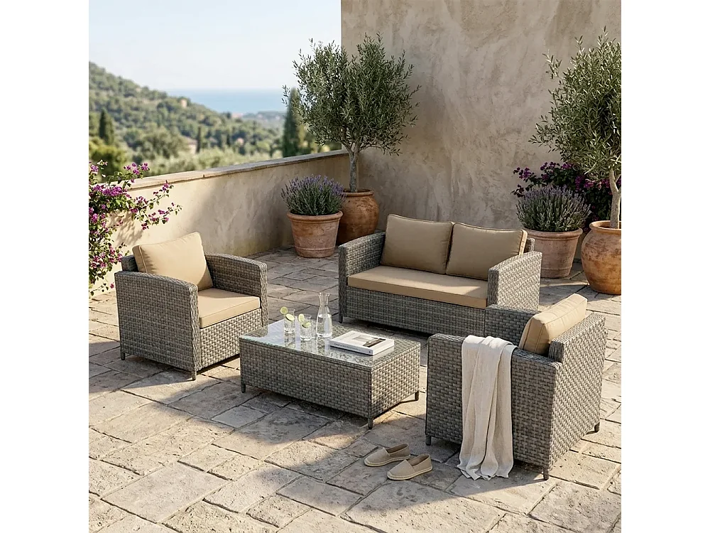 Tempo Style - Salottino Kioss Grigio (4 Posti)