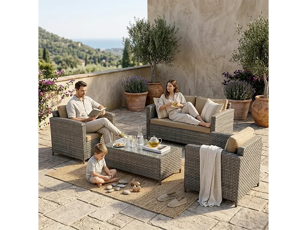 Tempo Style - Salottino Kioss Grigio (4 Posti)