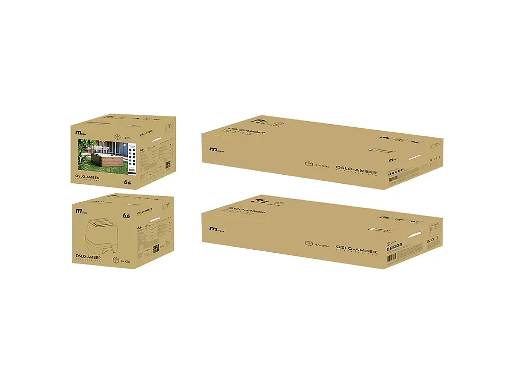 Tempo Style - Spa rigida quadrata MSpa Oslo Amber  F-AM063W | Dimensioni 1.60 x 1.60 x 0.65 m