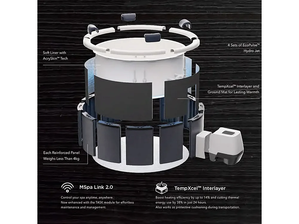 Tempo Style - Spa rigida fuori terra MSpa Denver F-DE066W | Dimensioni: 1.82 Ø x 0.70 H