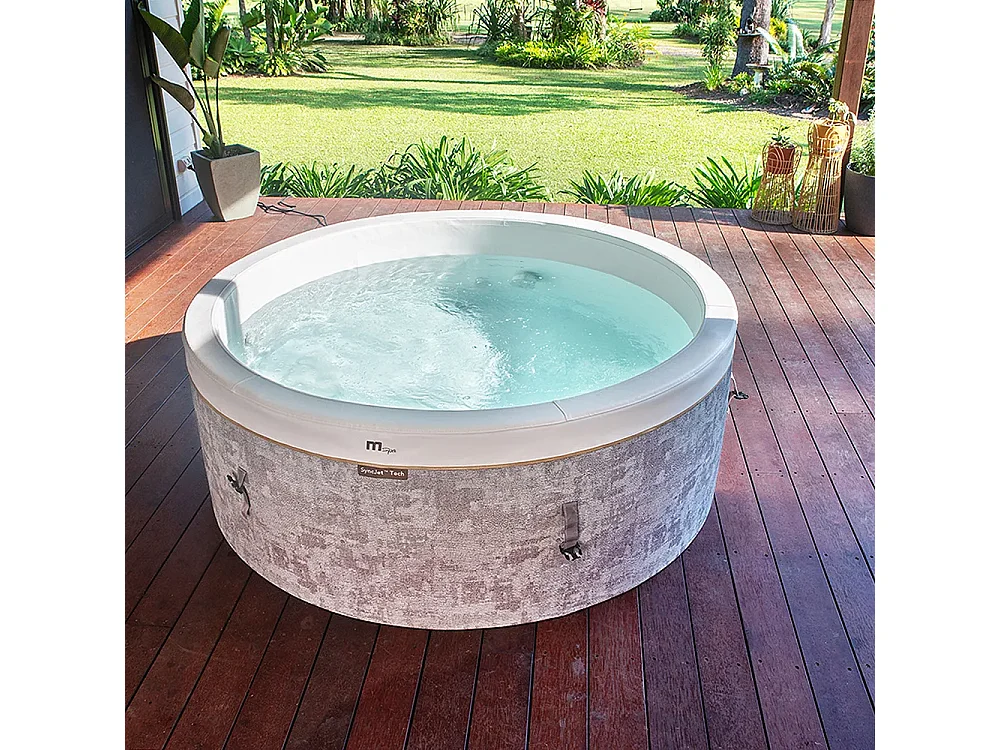 Tempo Style - Spa semirigida MSpa COCOON-ECO | 130 getti d'aria a 3 velocità, 3 Idrogetti, Riscaldatore, Copertura termica inc. | Dim: 1.80m x 0.65m