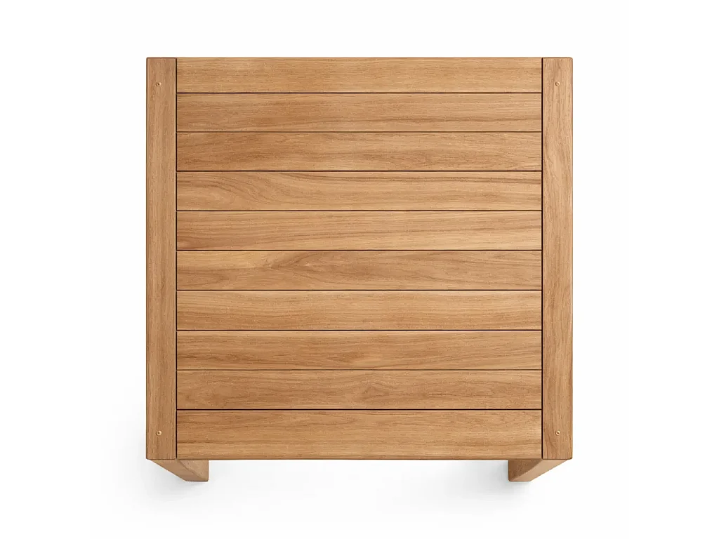 Tempo Style - Tavolo Alto da Bar in Legno Teak Massello 70x70 cm | Tavolo Bistrot per Esterno, Patio, Giardino e Bordo Piscina – Tavolo Cocktail Professionale