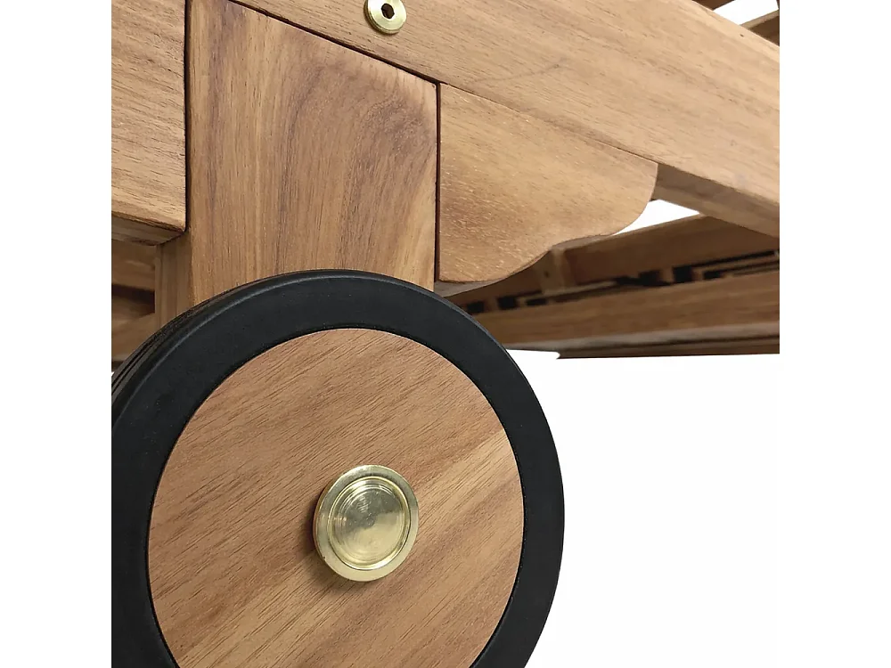 Tempo Style - Lettino Prendisole Reclinabile con Tavolino Estraibile e Ruote Meza