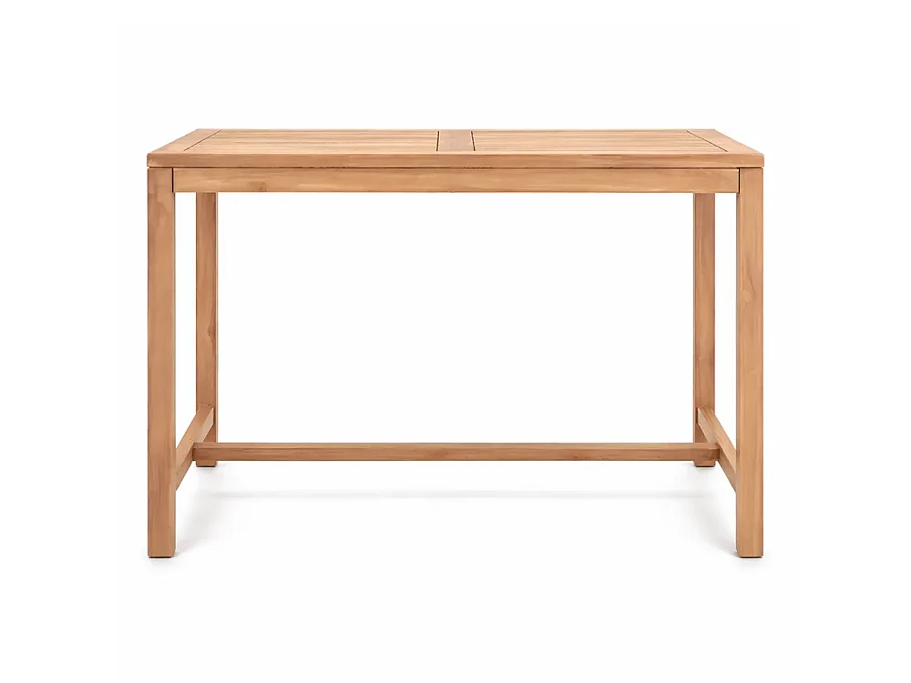 Tempo Style - Tavolo Bar Large in Legno Teak Massello 120x70 cm | Tavolo Alto da Esterno per 6 Persone | Tavolo Cocktail & Snack Professionale