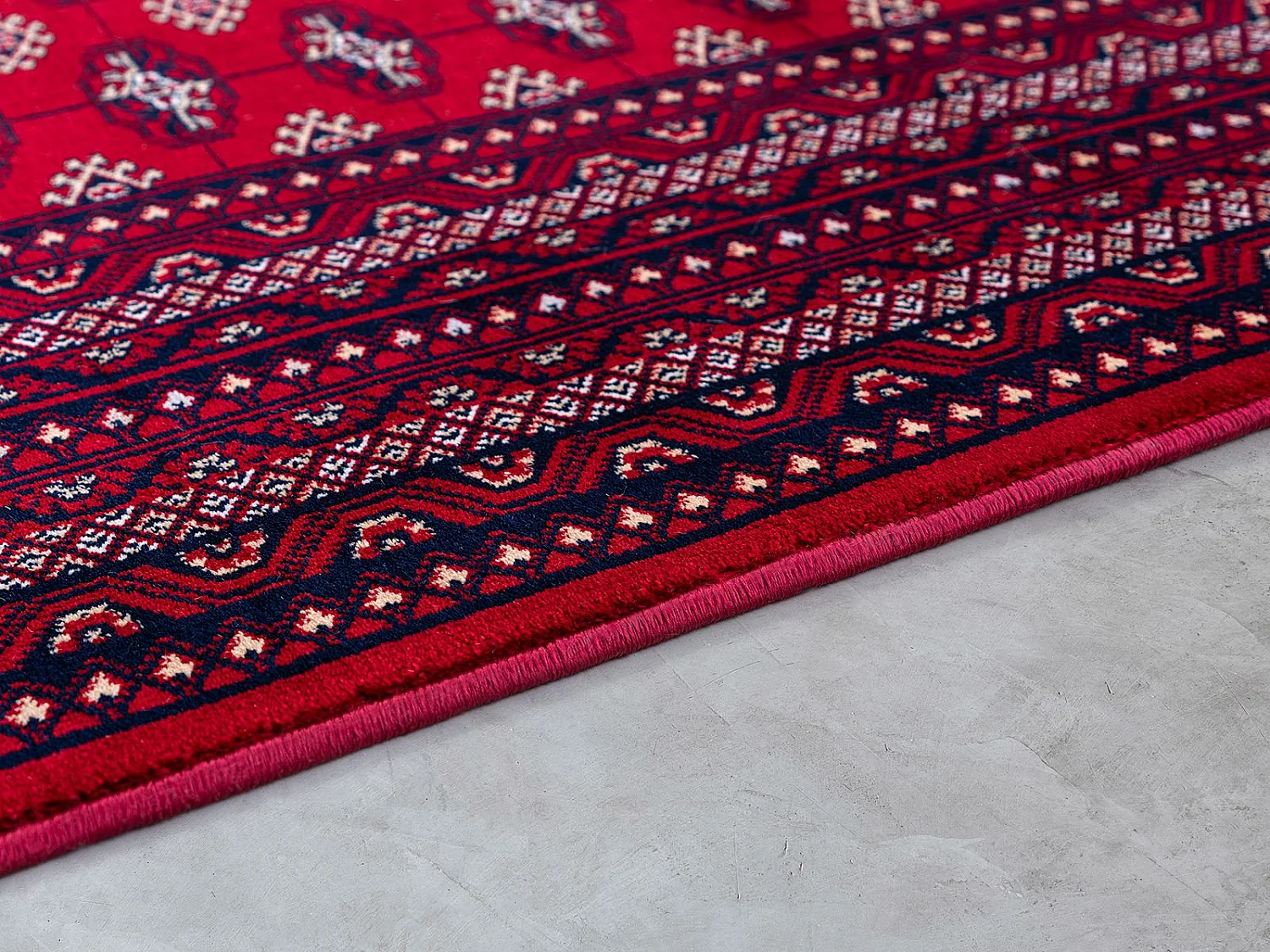 Tapis Dubai Deluxe salon ornement oriental classique, Rouge, 200 x 290 cm