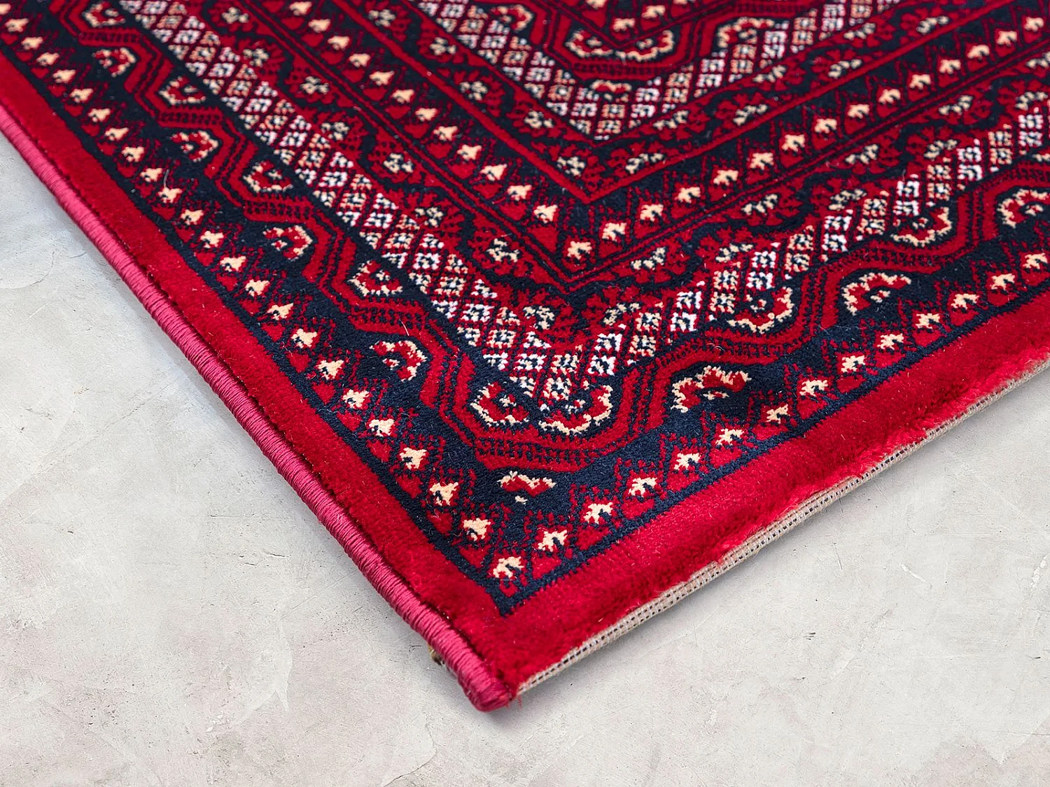 Tapis Dubai Deluxe salon ornement oriental classique, Rouge, 200 x 290 cm