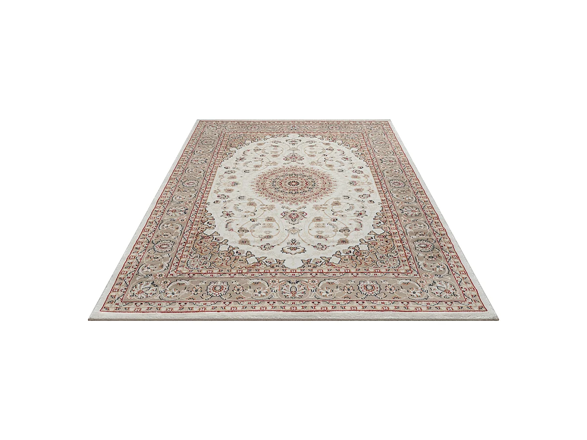 Tapis Dubai Deluxe salon oriental classique, Crème, 200 x 290 cm