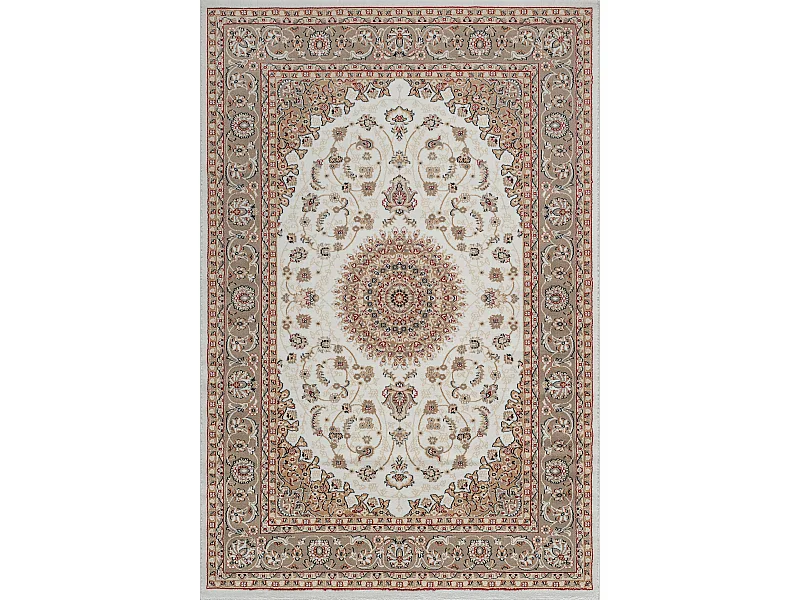 Tapis Dubai Deluxe salon oriental classique, Crème, 200 x 290 cm