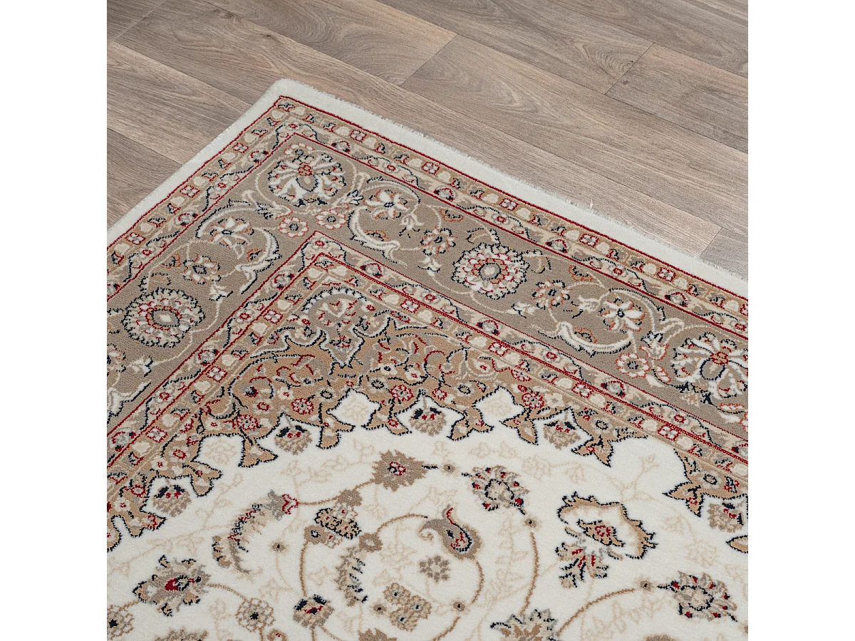 Tapis Dubai Deluxe salon oriental classique, Crème, 200 x 290 cm