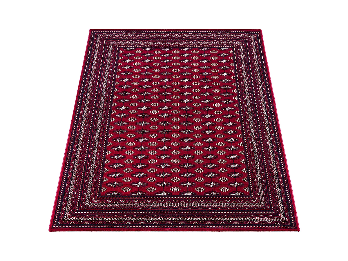 Tapis Dubai Deluxe salon ornement oriental classique, Rouge, 240 x 340 cm