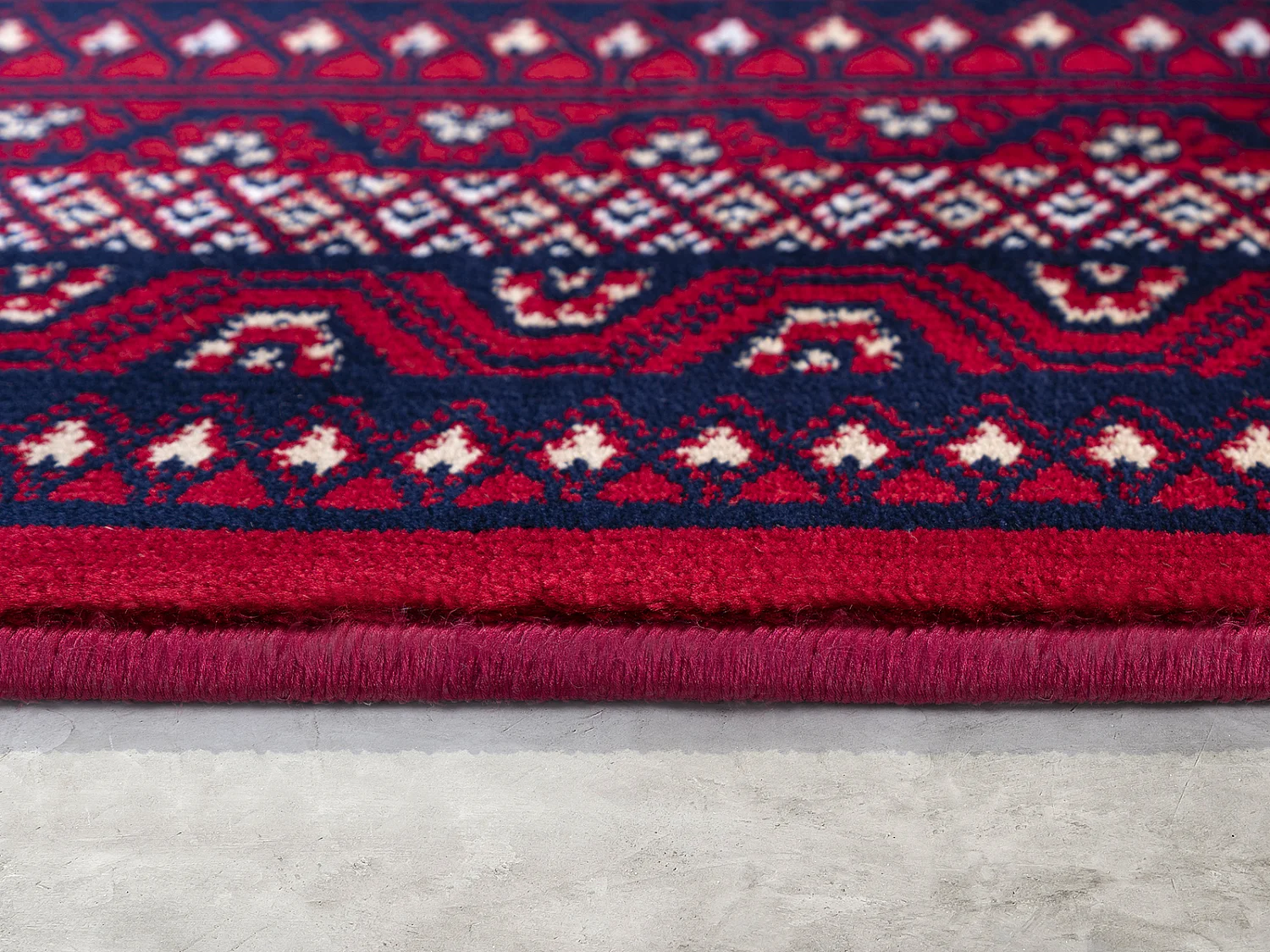 Tapis Dubai Deluxe salon ornement oriental classique, Rouge, 240 x 340 cm