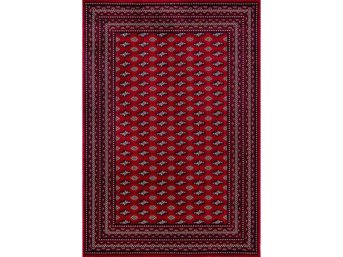 Tapis Dubai Deluxe salon ornement oriental classique, Rouge, 160 x 230 cm
