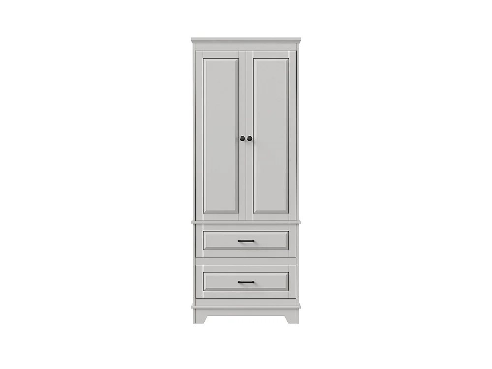 Armoire de rangement indépendant 70 × 47 × 185 cm - Armoire avec étagères réglables et 2 grands tiroirs - Design anti-pointe pour cuisine Salle de bains Salon - Boi