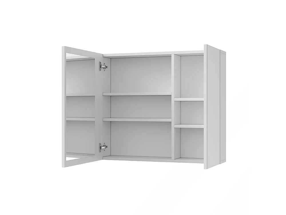 LED salle de bain miroir Cabinet 70 × 60cm - Double miroir porte cabinet de vanité avec fonction anti-brouillard, 3 couleur réglable lumière, contrôle tactile, étag