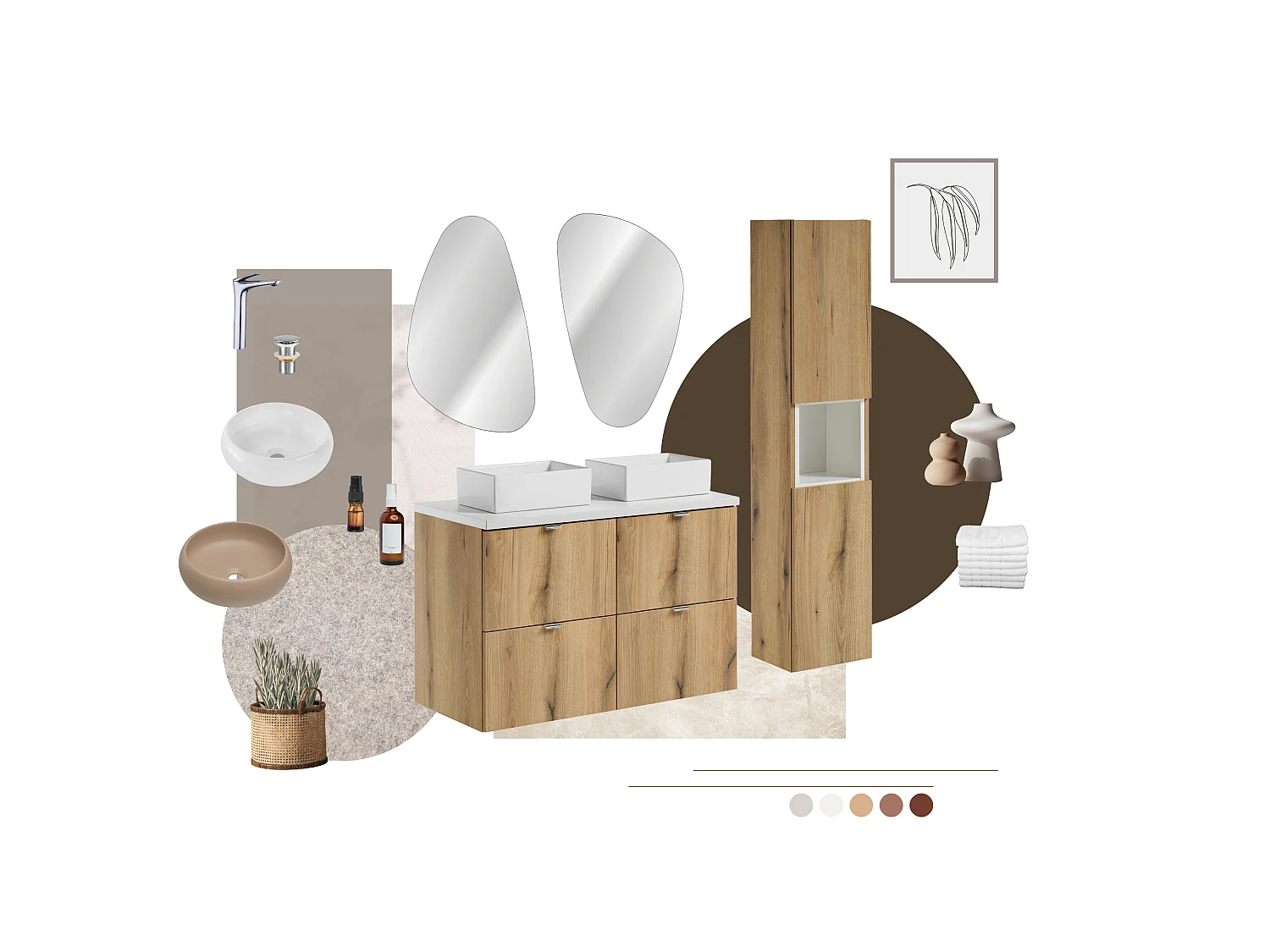 Miroir sans cadre NOVA OAK A 84-60