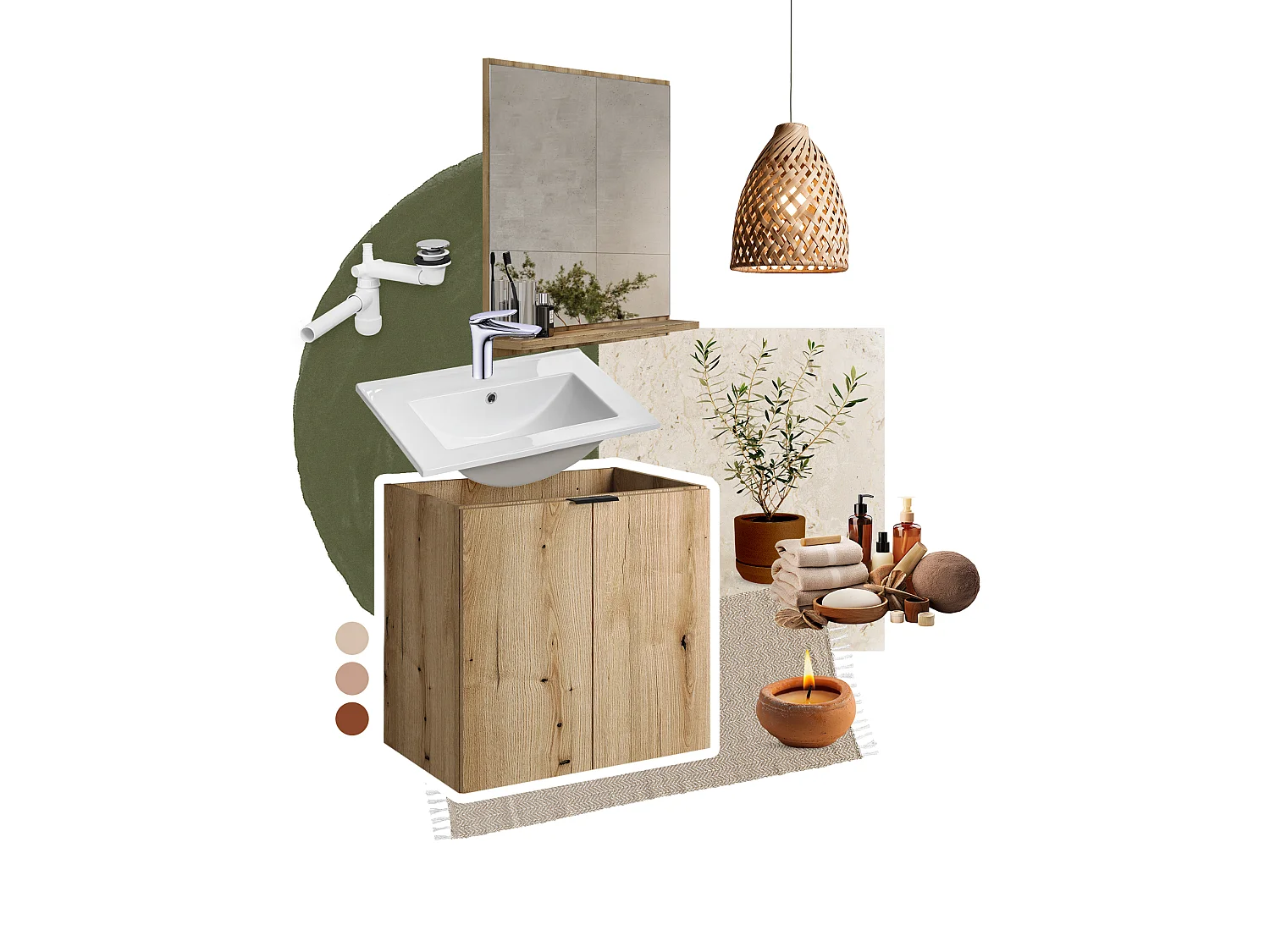Miroir sans cadre NOVA OAK A 84-60