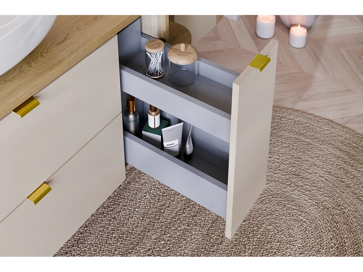 Meuble bas cargo 20 cm DALIA CASHMERE 81-20-46-C