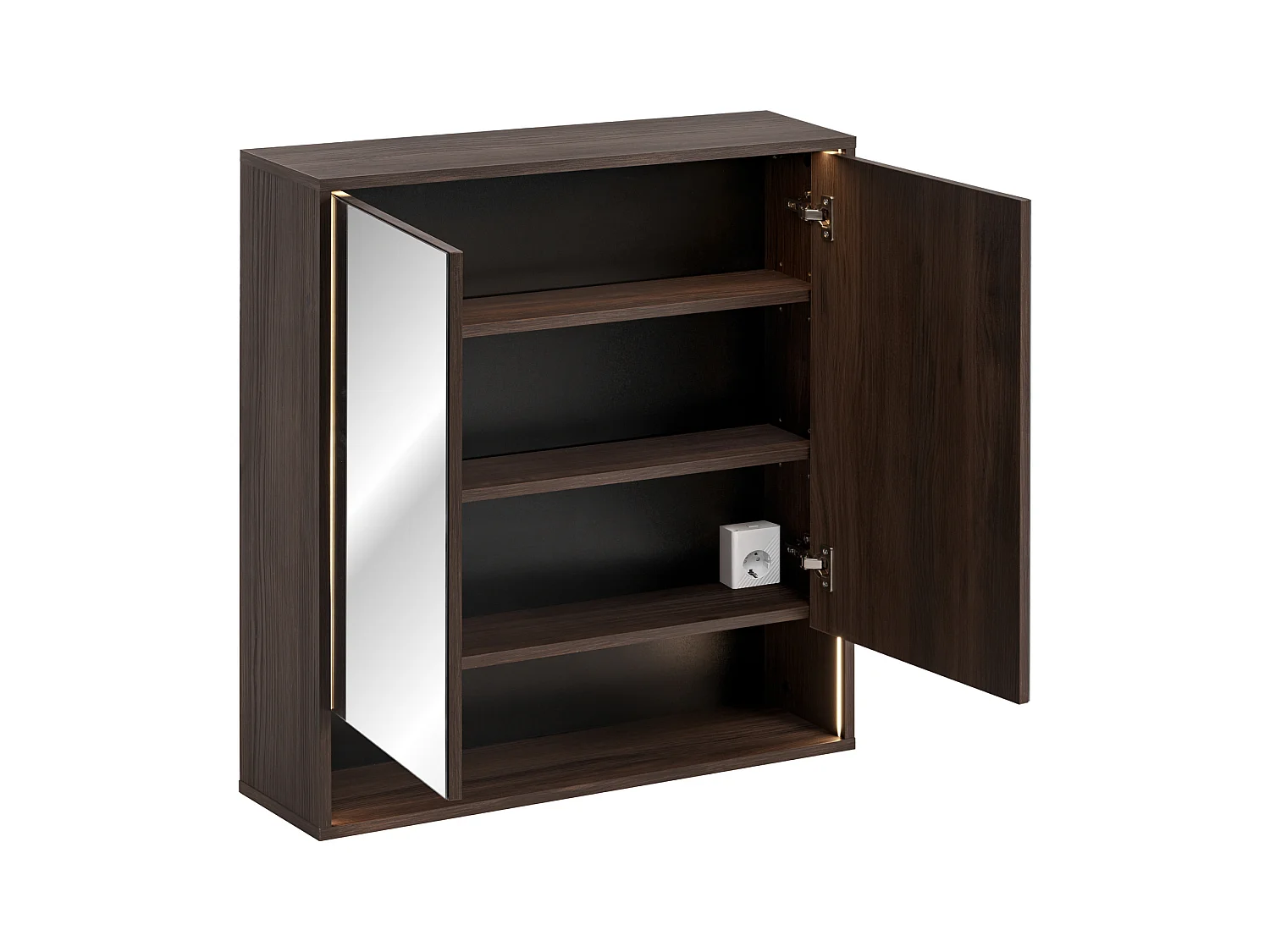 Armoire avec miroir 80cm 2 portes DOROTHY RISTRETTO