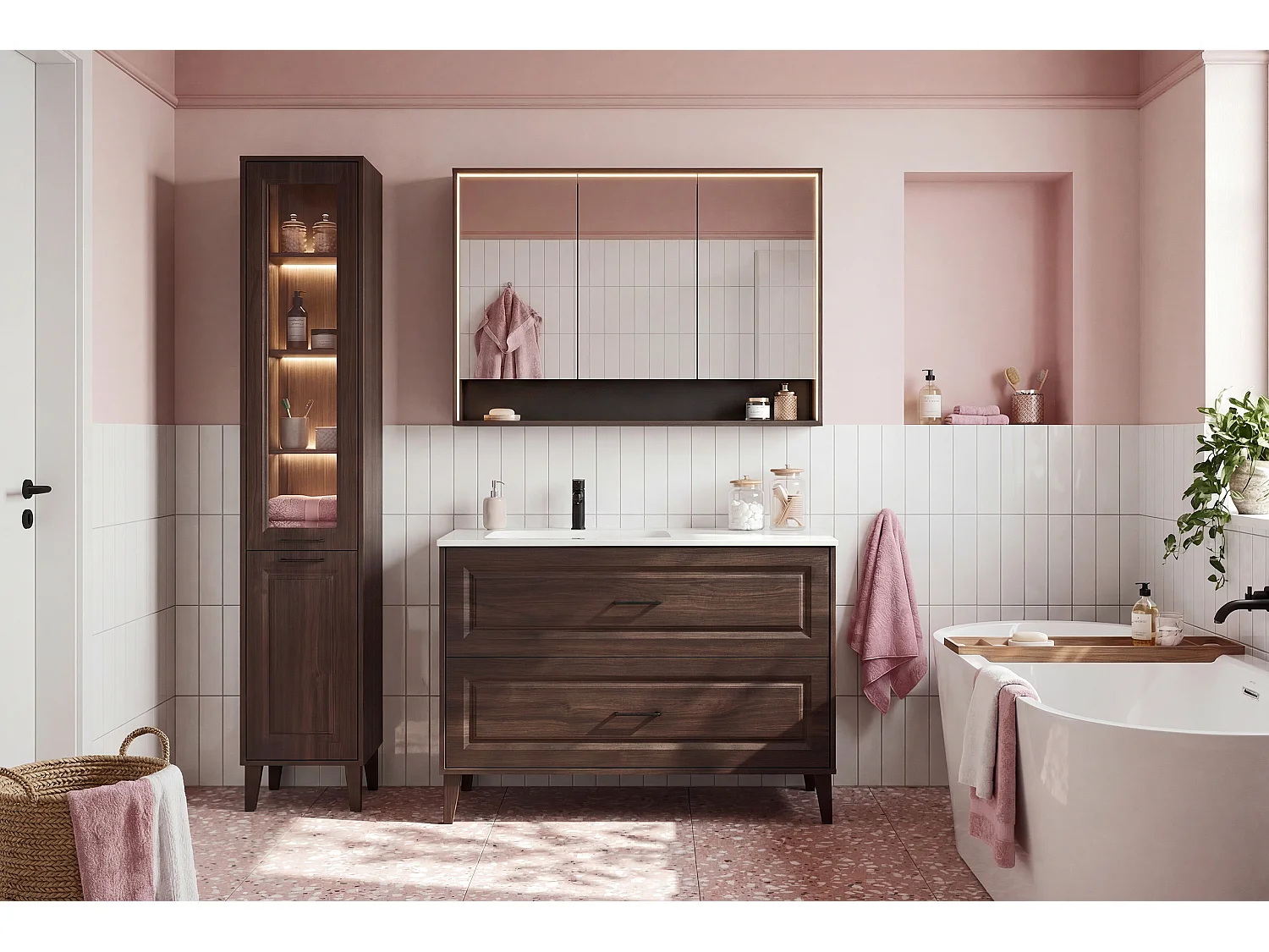 Armoire miroir 120cm 3 portes DOROTHY RISTRETTO