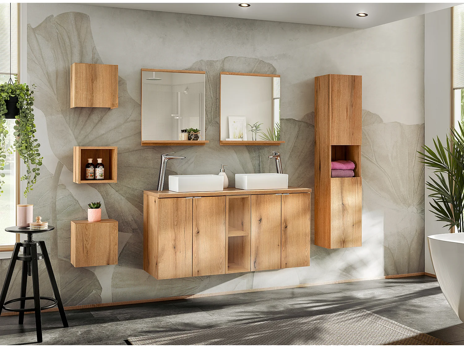 Meuble sous plan de travail 20cm NOVA OAK