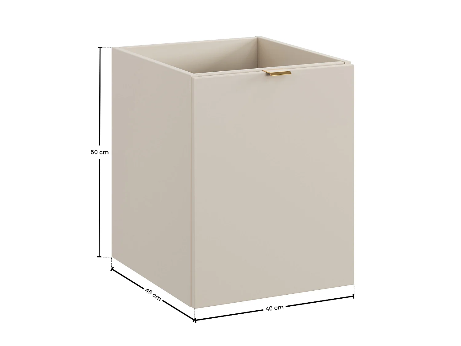 Meuble sous plan 40 cm avec panier à linge DALIA CASHMERE 81-40-1DK