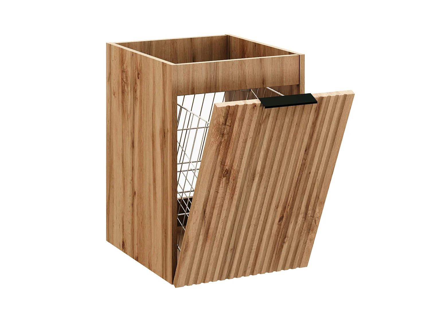Meuble sous plan 40 cm avec panier à linge ADEL OAK 81-40-1DK