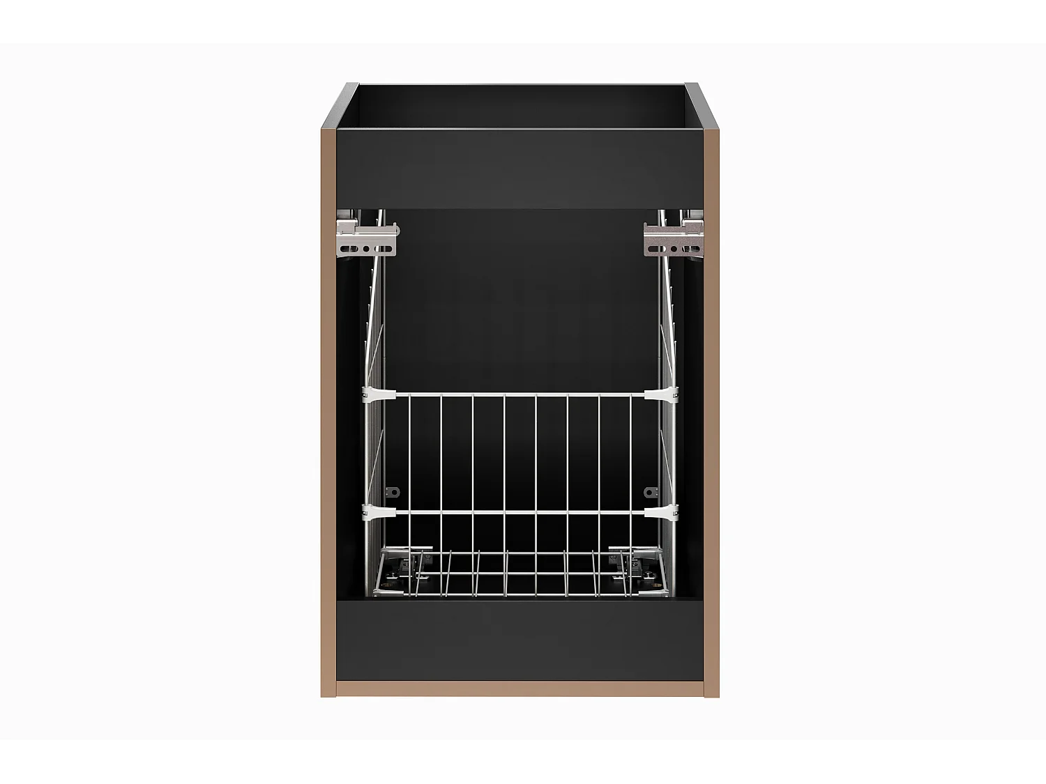 Meuble sous plan 40 cm avec panier à linge ADEL BLACK 81-40-1DK