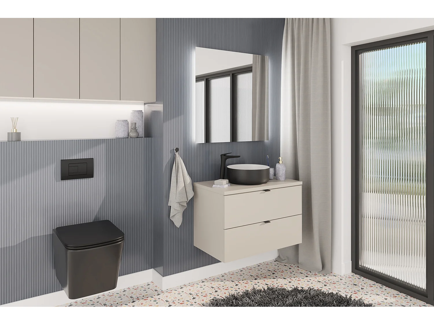 Colonne 1 porte DALIA CASHMERE 80-30-1D