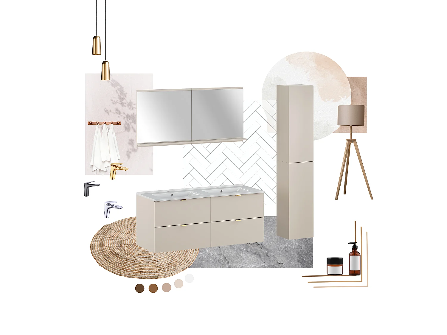 Colonne 1 porte DALIA CASHMERE 80-30-1D