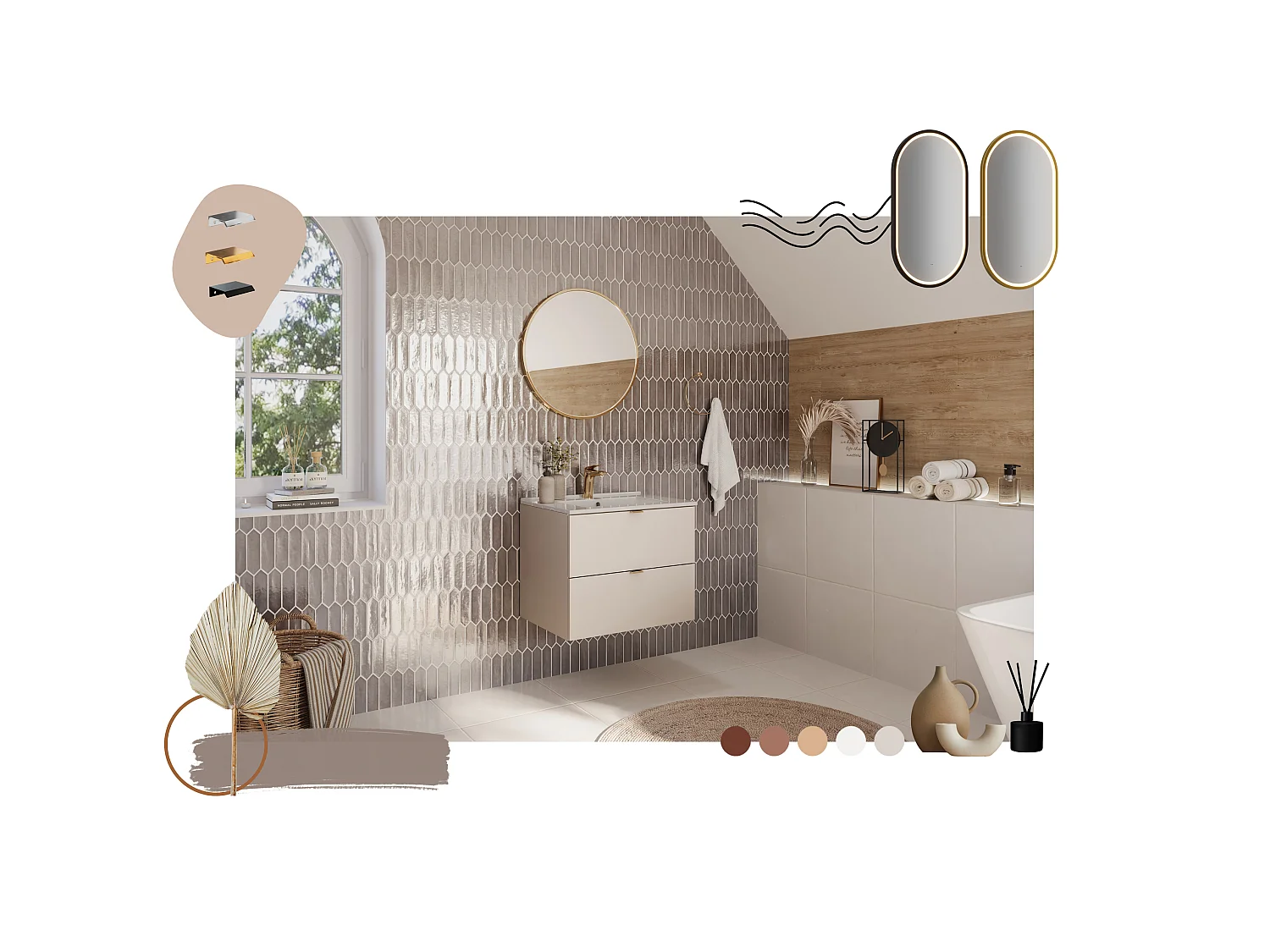 Szafka pod umywalkę DALIA CASHMERE 2S 60cm kaszmirowy mat